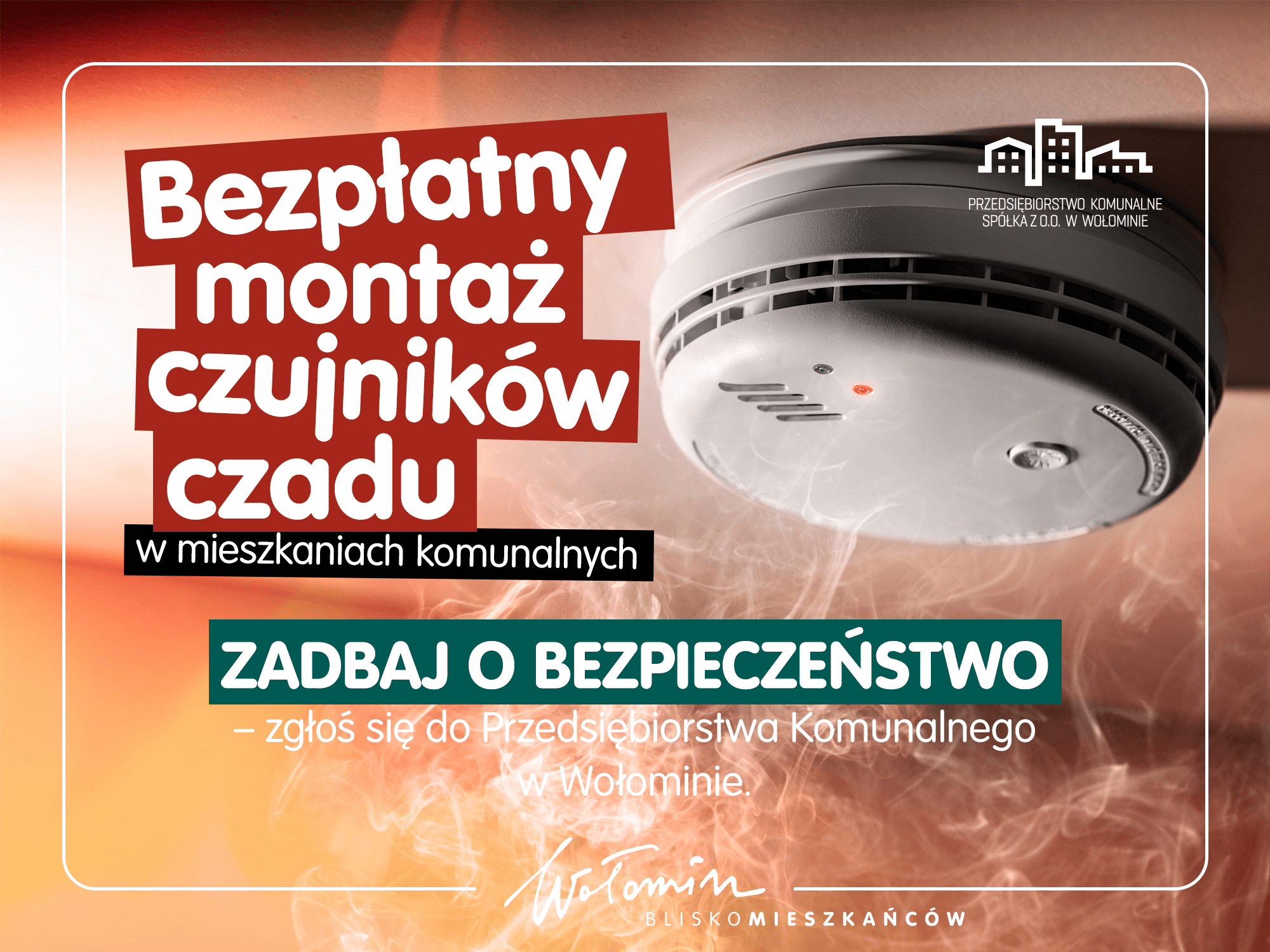 Bezpłatny montaż czujników czadu.